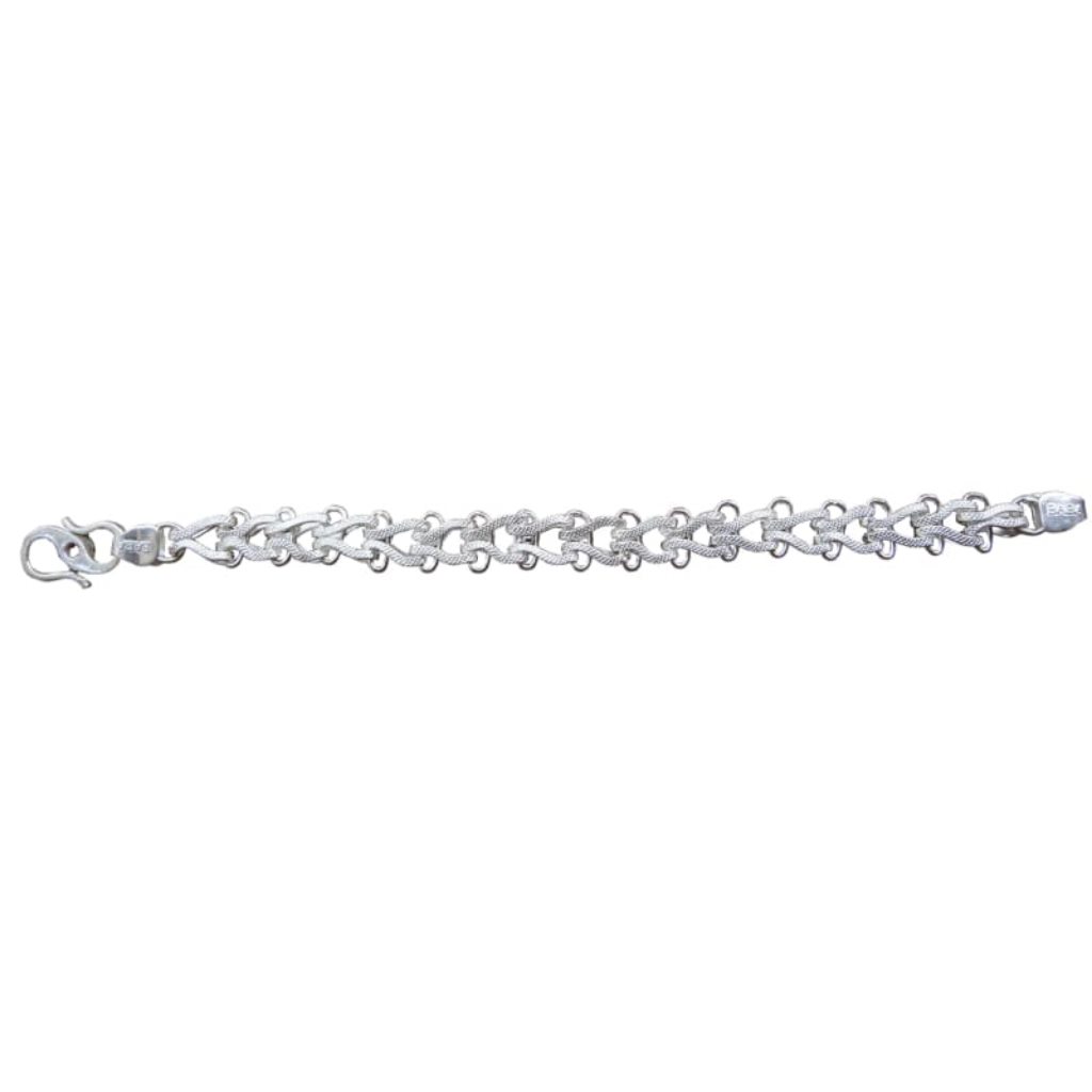 Beautiful Indian Solid Pure 925 Fine Silver Rope Design Mens Bracelet