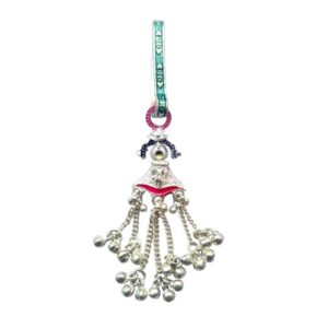 Solid Pure 925 Sterling Silver Indian Saree Waist Keychain Holder Challa