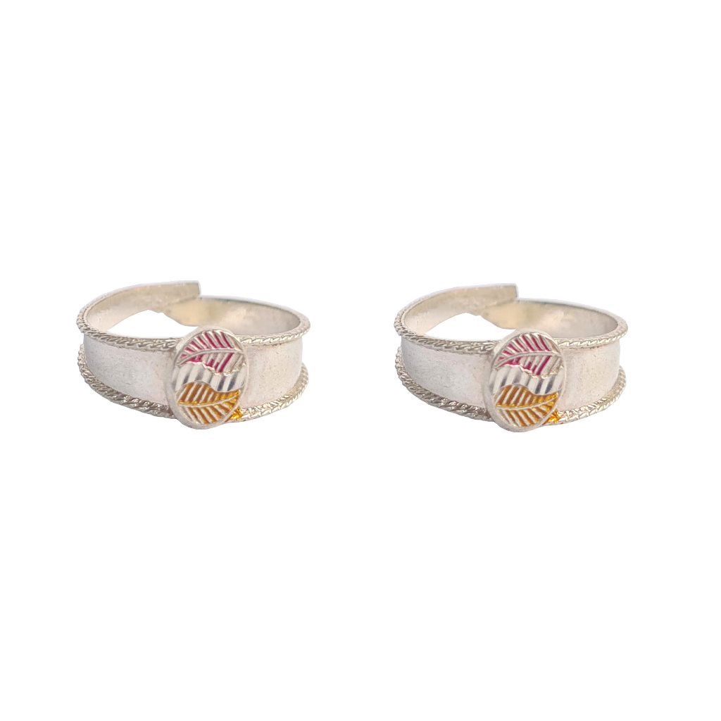 Solid 925 Sterling Silver Classy Oval Design Toe Ring Pair For Women
