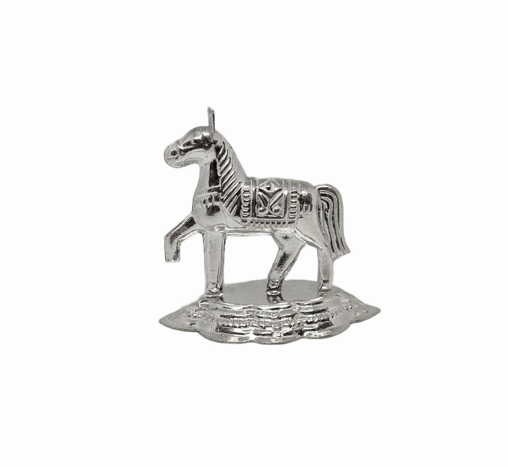 Indian Solid Pure 925 Fine Silver Indian Made Horse Design Idol