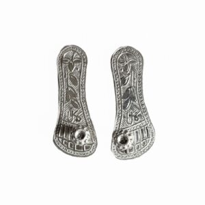 Indian Solid Pure 925 Fine Silver Indian Made Paduka Design Articles