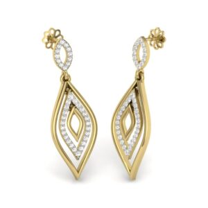 IGI Certified Natural Diamond Women's Earring 14K/18K Fine Yellow Gold