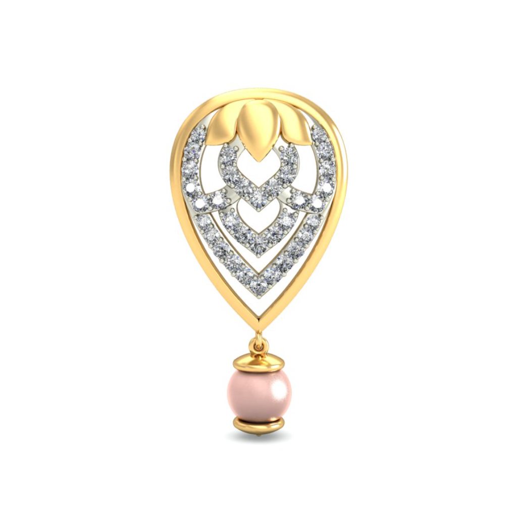 IGI Certified Natural Diamond 14/18K Fine Gold Earring White & Yellow Gold