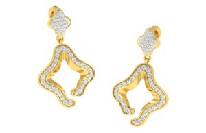 IGI Certified Natural Diamond 14/18K Fine Gold Earring Yellow Gold