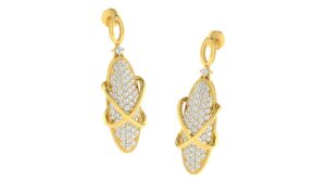 IGI Certified Natural Diamond 14/18K Fine Gold Earring Yellow Gold