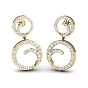 IGI Certified Natural Diamond Women's Earring 14K/18K Fine Yellow Gold