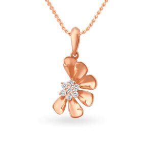 Solid 22K/18K/14K Fine Gold Certified Stamped Flower CZ Design Pendant In 22 Carat,18 Carat and 14 Carat Fine Gold