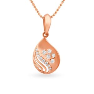 Solid 22K/18K/14K Fine Gold Certified Stamped Oval CZ Design Pendant In 22 Carat,18 Carat and 14 Carat Fine Gold