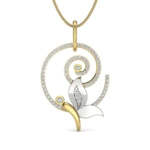 Solid 22K/18K/14K Fine Gold Certified Stamped Spiral CZ Design Pendant In 22 Carat,18 Carat and 14 Carat Fine Gold