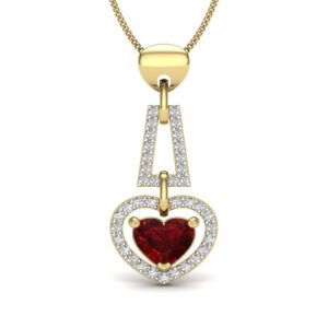 IGI Certified Natural Diamond Design Pendant 14K/18K Fine Yellow Gold