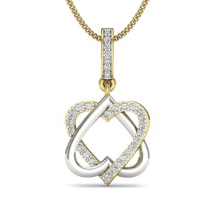 Solid 22K/18K/14K Fine Gold Certified Stamped Heart CZ Design Pendant In 22 Carat,18 Carat and 14 Carat Fine Gold