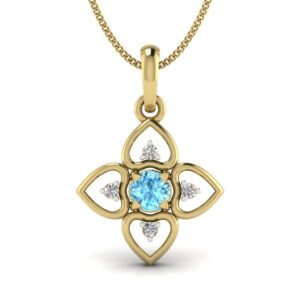 Solid 22K/18K/14K Fine Gold Certified Stamped Heart CZ Design Pendant In 22 Carat,18 Carat and 14 Carat Fine Gold