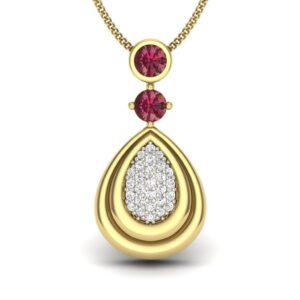 Solid 22K/18K/14K Fine Gold Certified Stamped Classy CZ Design Pendant In 22 Carat,18 Carat and 14 Carat Fine Gold