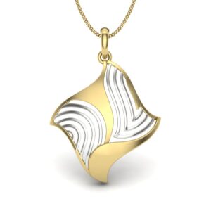 Solid 22K/18K/14K Fine Gold Certified Stamped Abstract Design Pendant In 22 Carat,18 Carat and 14 Carat Fine Gold