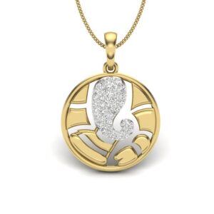 Solid 22K/18K/14K Fine Gold Certified Stamped Ganesh CZ Design Pendant In 22 Carat,18 Carat and 14 Carat Fine Gold