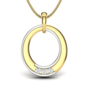 Solid 22K/18K/14K Fine Gold Certified Stamped Round CZ Design Pendant In 22 Carat,18 Carat and 14 Carat Fine Gold