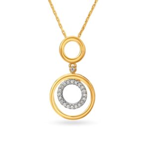 IGI Certified Natural Diamond Design Pendant 14K/18K Fine Yellow Gold