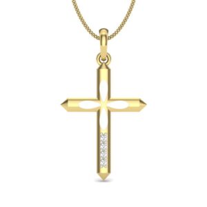 IGI Certified Natural Diamond Design Pendant 14K/18K Fine Yellow Gold