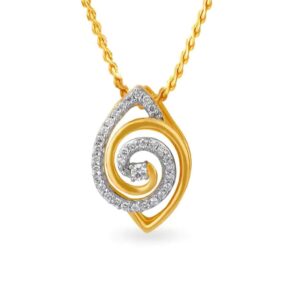 Solid 22K/18K/14K Fine Gold Certified Stamped Oval CZ Design Pendant In 22 Carat,18 Carat and 14 Carat Fine Gold