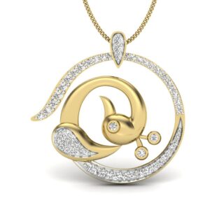 Solid 22K/18K/14K Fine Gold Certified Stamped Peacock CZ Design Pendant In 22 Carat,18 Carat and 14 Carat Fine Gold