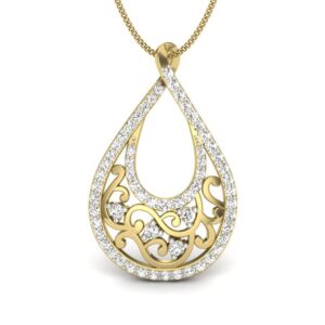 Solid 22K/18K/14K Fine Gold Certified Stamped Beautiful CZ Design Pendant In 22 Carat,18 Carat and 14 Carat Fine Gold