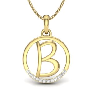 Solid 22K/18K/14K Fine Gold Certified Stamped Brilliant B CZ Design Pendant In 22 Carat,18 Carat and 14 Carat Fine Gold