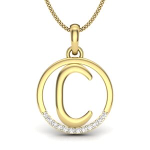 IGI Certified Natural Diamond Design Pendant 14K/18K Fine Yellow Gold