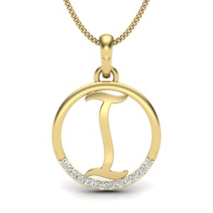 Solid 22K/18K/14K Fine Gold Certified Stamped Idyllic I CZ Design Pendant In 22 Carat,18 Carat and 14 Carat Fine Gold