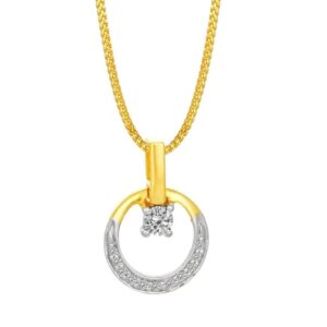 IGI Certified Natural Diamond Design Pendant 14K/18K Fine Yellow Gold