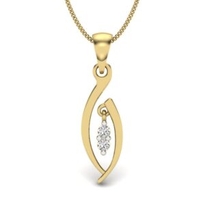 Solid 22K/18K/14K Fine Gold Certified Stamped Hanging Diamonds CZ Design Pendant In 22 Carat,18 Carat and 14 Carat Fine Gold