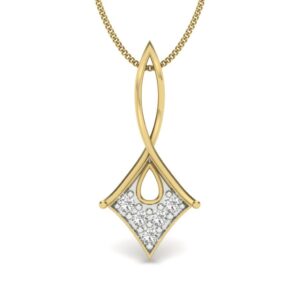 IGI Certified Natural Diamond Design Pendant 14K/18K Fine Yellow & White Gold