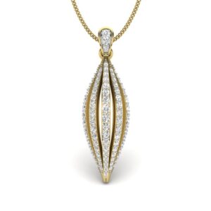 Solid 22K/18K/14K Fine Gold Certified Stamped Beautiful Shell CZ Design Pendant In 22 Carat,18 Carat and 14 Carat Fine Gold