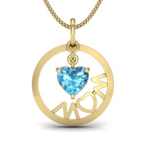 Solid 22K/18K/14K Fine Gold Certified Stamped MOM Design Pendant In 22 Carat,18 Carat and 14 Carat Fine Gold