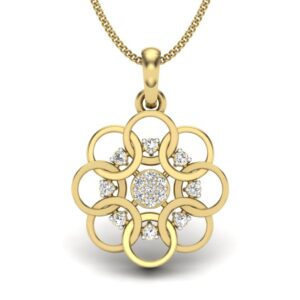 Solid 22K/18K/14K Fine Gold Certified Stamped Rings CZ Design Pendant In 22 Carat,18 Carat and 14 Carat Fine Gold