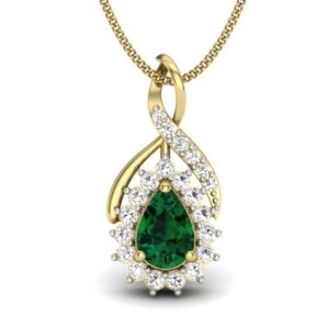 Solid 22K/18K/14K Fine Gold Certified Stamped Oval CZ Design Pendant In 22 Carat,18 Carat and 14 Carat Fine Gold