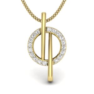 Solid 22K/18K/14K Fine Gold Certified Stamped Round CZ Design Pendant In 22 Carat,18 Carat and 14 Carat Fine Gold