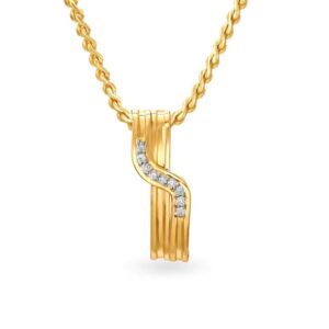 IGI Certified Natural Diamond Design Pendant 14K/18K Fine Yellow Gold
