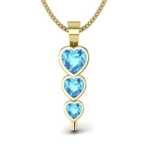 Solid 22K/18K/14K Fine Gold Certified Stamped Heart Design Pendant In 22 Carat,18 Carat and 14 Carat Fine Gold