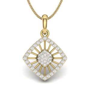 Solid 22K/18K/14K Fine Gold Certified Stamped Beautiful CZ Design Pendant In 22 Carat,18 Carat and 14 Carat Fine Gold