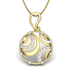 Solid 22K/18K/14K Fine Gold Certified Stamped Beauteous CZ Design Pendant In 22 Carat,18 Carat and 14 Carat Fine Gold