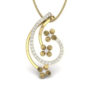 Solid 22K/18K/14K Fine Gold Certified Stamped Classy CZ Design Pendant In 22 Carat,18 Carat and 14 Carat Fine Gold