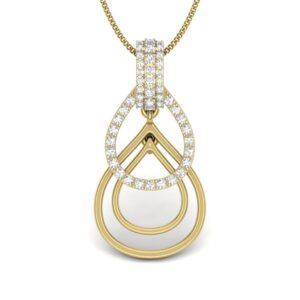 Solid 22K/18K/14K Fine Gold Certified Stamped Classy CZ Design Pendant In 22 Carat,18 Carat and 14 Carat Fine Gold