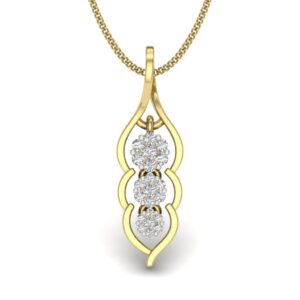 Solid 22K/18K/14K Fine Gold Certified Stamped Magneficient CZ Design Pendant In 22 Carat,18 Carat and 14 Carat Fine Gold