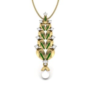 Solid 22K/18K/14K Fine Gold Certified Stamped Classy CZ Design Pendant In 22 Carat,18 Carat and 14 Carat Fine Gold