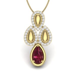 IGI Certified Natural Diamond Design Pendant 14K/18K Fine Yellow Gold