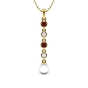 IGI Certified Natural Diamond Design Pendant 14K/18K Fine Yellow Gold