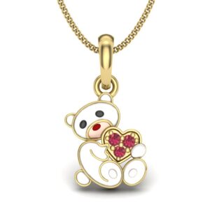 Solid 22K/18K/14K Fine Gold Certified Stamped Teddy Design Pendant In 22 Carat,18 Carat and 14 Carat Fine Gold