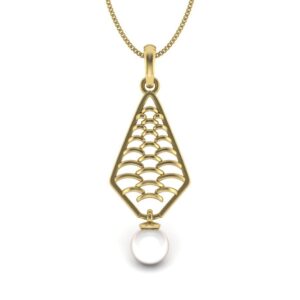 Solid 22K/18K/14K Fine Gold Certified Stamped Abstract Design Pendant In 22 Carat,18 Carat and 14 Carat Fine Gold