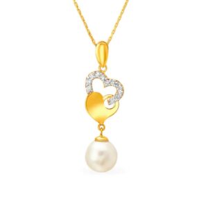 Solid 22K/18K/14K Fine Gold Certified Stamped Heart CZ Design Pendant In 22 Carat,18 Carat and 14 Carat Fine Gold