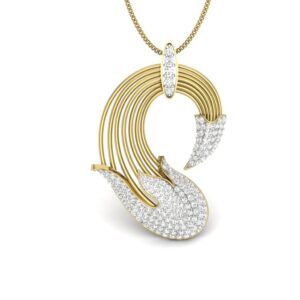 Solid 22K/18K/14K Fine Gold Certified Stamped Bird CZ Design Pendant In 22 Carat,18 Carat and 14 Carat Fine Gold
